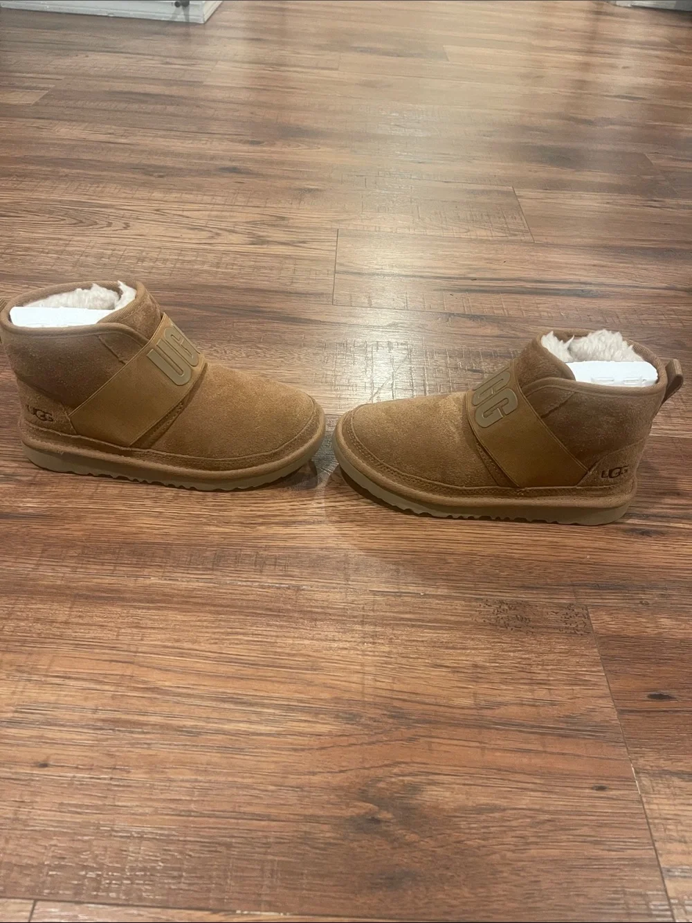 UGG Kids Slip-On Suede Boot in Chestnut Brown